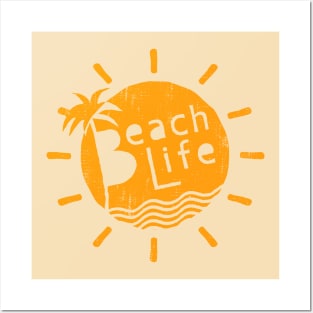 Beach Life (Typography Illustration) Posters and Art